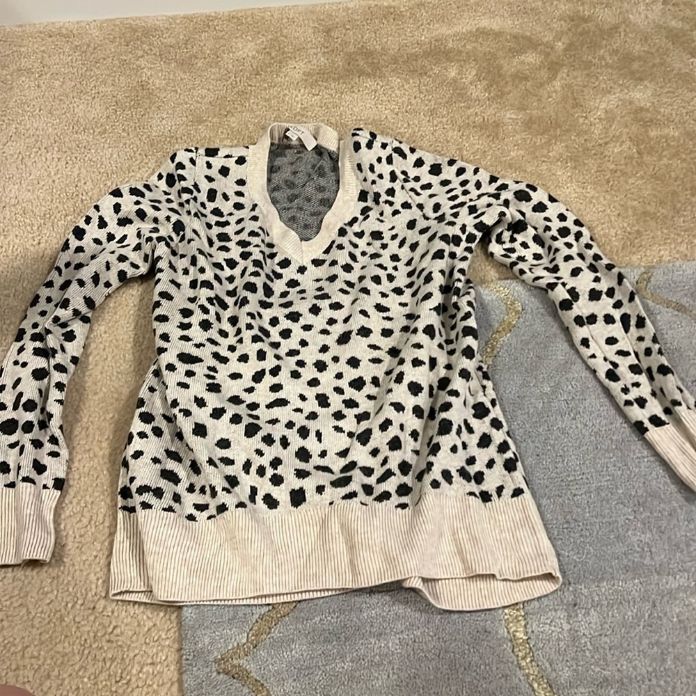 Ann Taylor loft cheetah print sweater